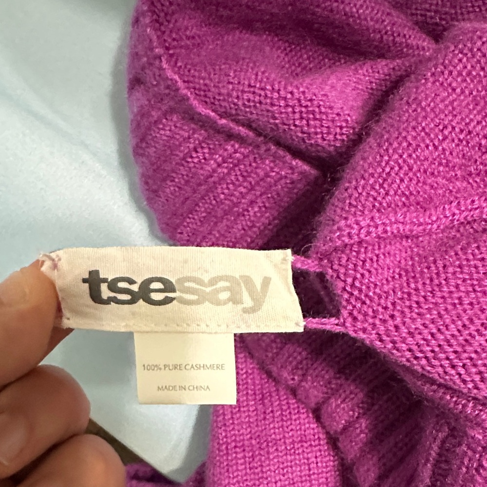 TSE Purple Knit Hooded Hat - Picture 2 of 2